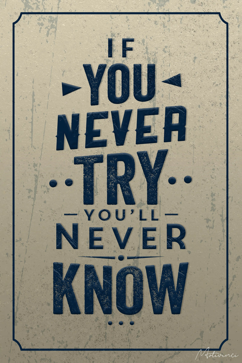 If You Never Try