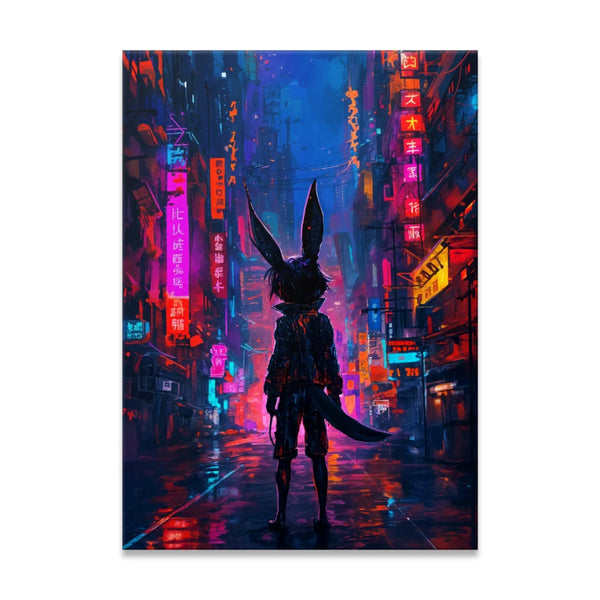 Cyberpunk Neon Night Wanderer