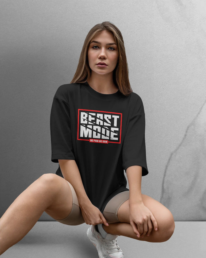 Power Beast Mode T-shirt Oversized