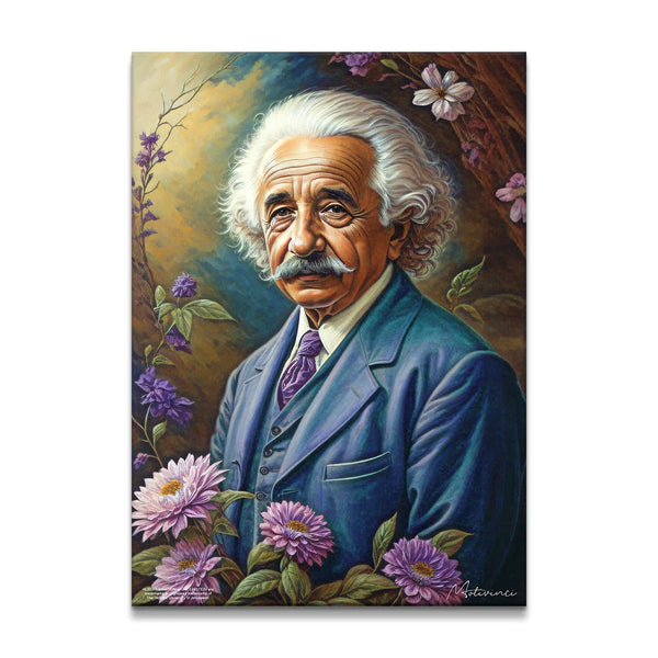 Albert Einstein - Floral - Motivinci