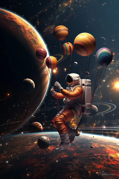 Astronaut's Balloon Voyage - Motivinci