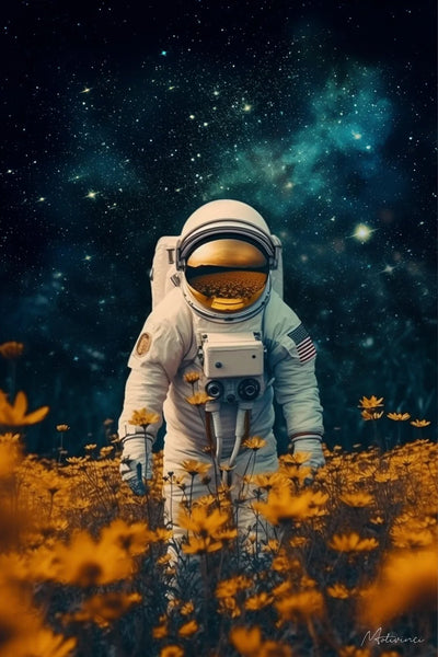 Astronaut's Blossoming Connection - Motivinci
