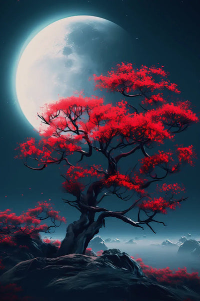 Red Blossom Tree - Motivinci