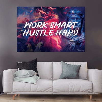 Work Smart Hustle Hard - Motivinci